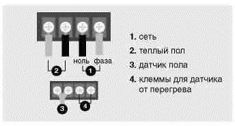 Фото подключения термостата UTH-120